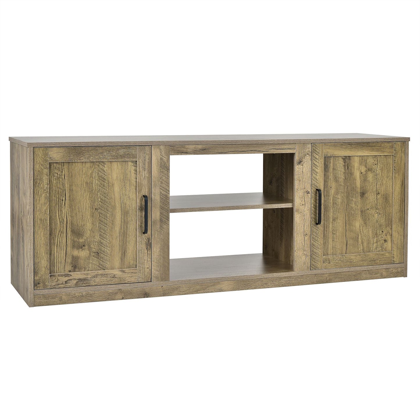 TV Stand for 65-Inch Tvs with Storage Cabinets and Adjustable Shelves