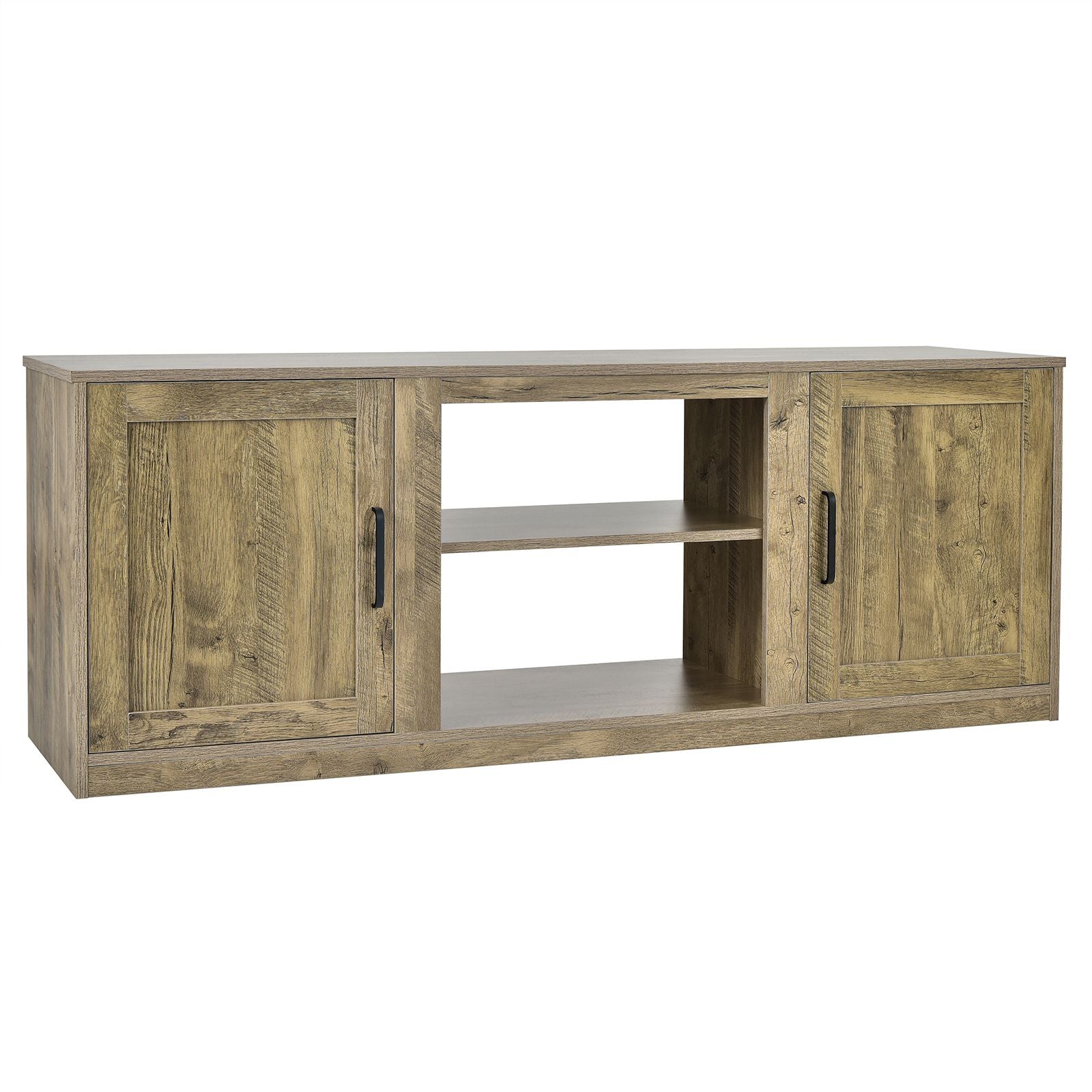 TV Stand for 65-Inch Tvs with Storage Cabinets and Adjustable Shelves