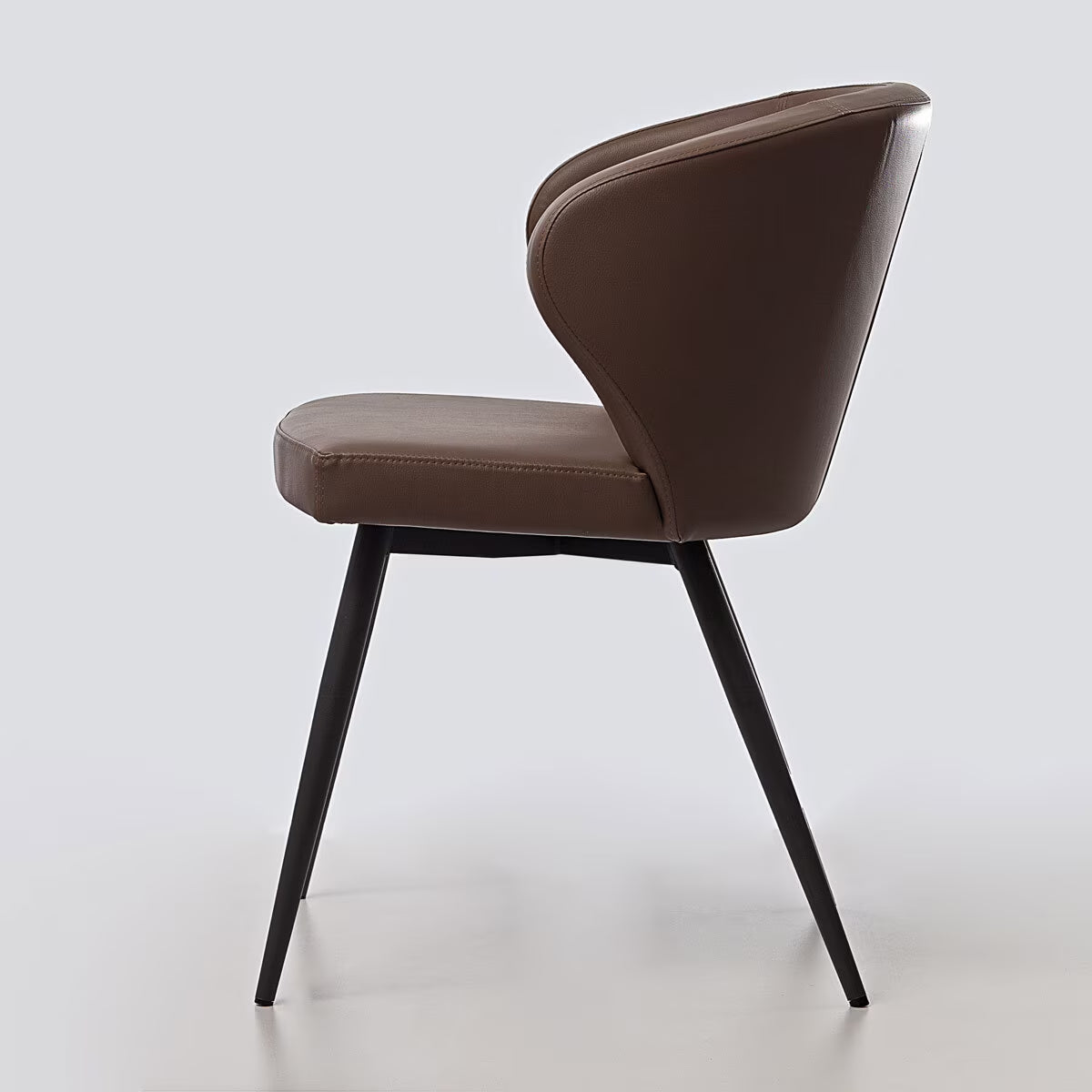 Doris Brown Faux Leather Dining Chair