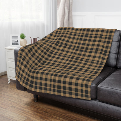 Golden Check Luxe Blanket