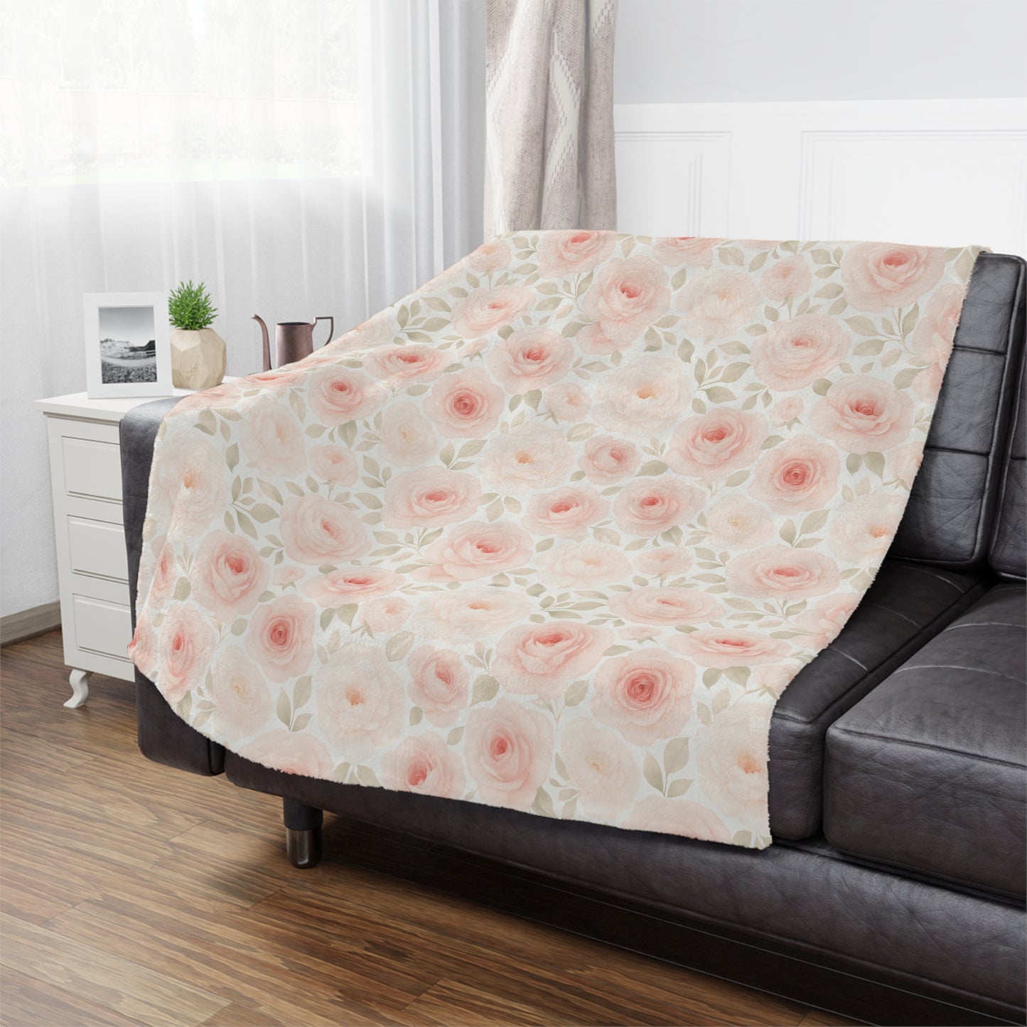 Rosé Bloom Elegance Blanket