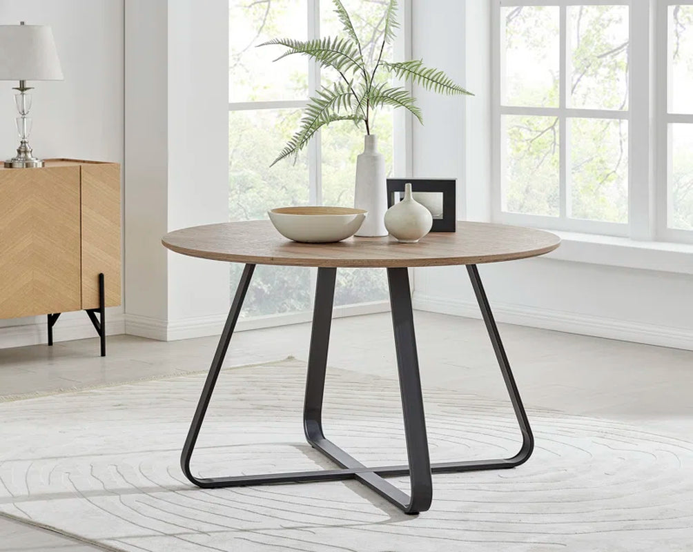 Chowchilla Luxury round Dining Table - Modern Industrial Style
