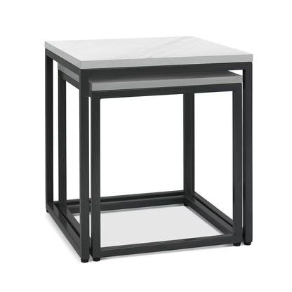 Sofia White Sintered Stone Nest of Tables