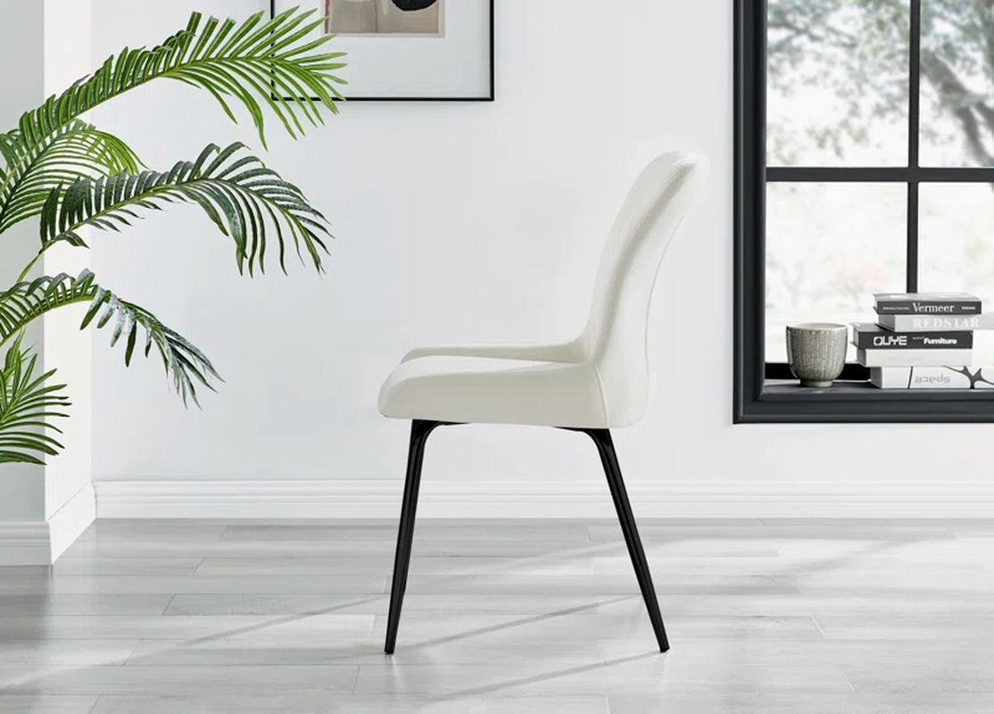 Industrial Design White & Grey Marble Effect Melamine Dining Table and 2 Velvet Dining Chairs