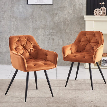 Velvet Upholstered Armchair Runge