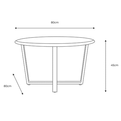 Moderna White Faux Travertine Coffee Table