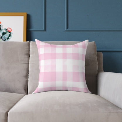 Blush Check Charm Cushion