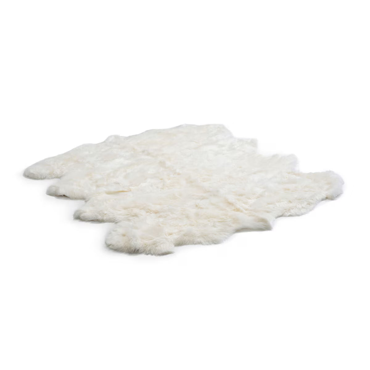 Longwool 100% Sheepskin Octo Rug, Ivory