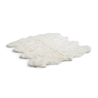 Longwool 100% Sheepskin Octo Rug, Ivory