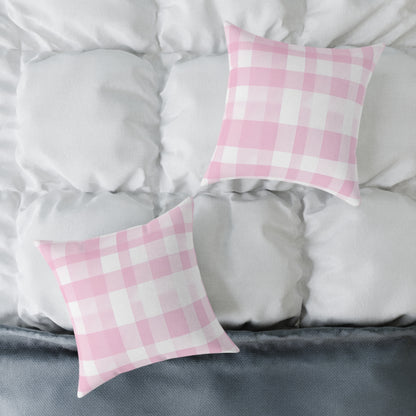 Blush Check Charm Cushion