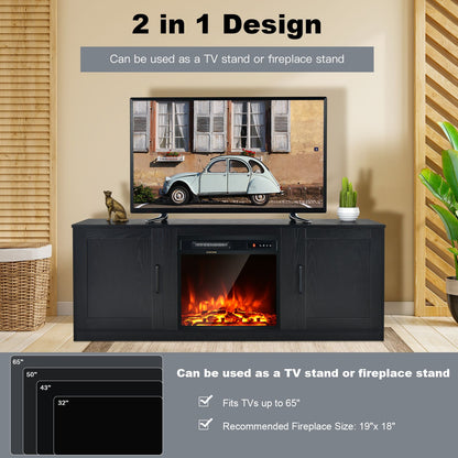 TV Stand for 65-Inch Tvs with Storage Cabinets and Adjustable Shelves