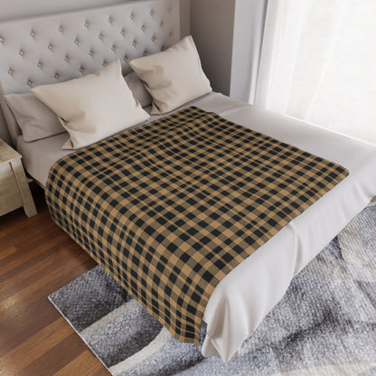 Golden Check Luxe Blanket