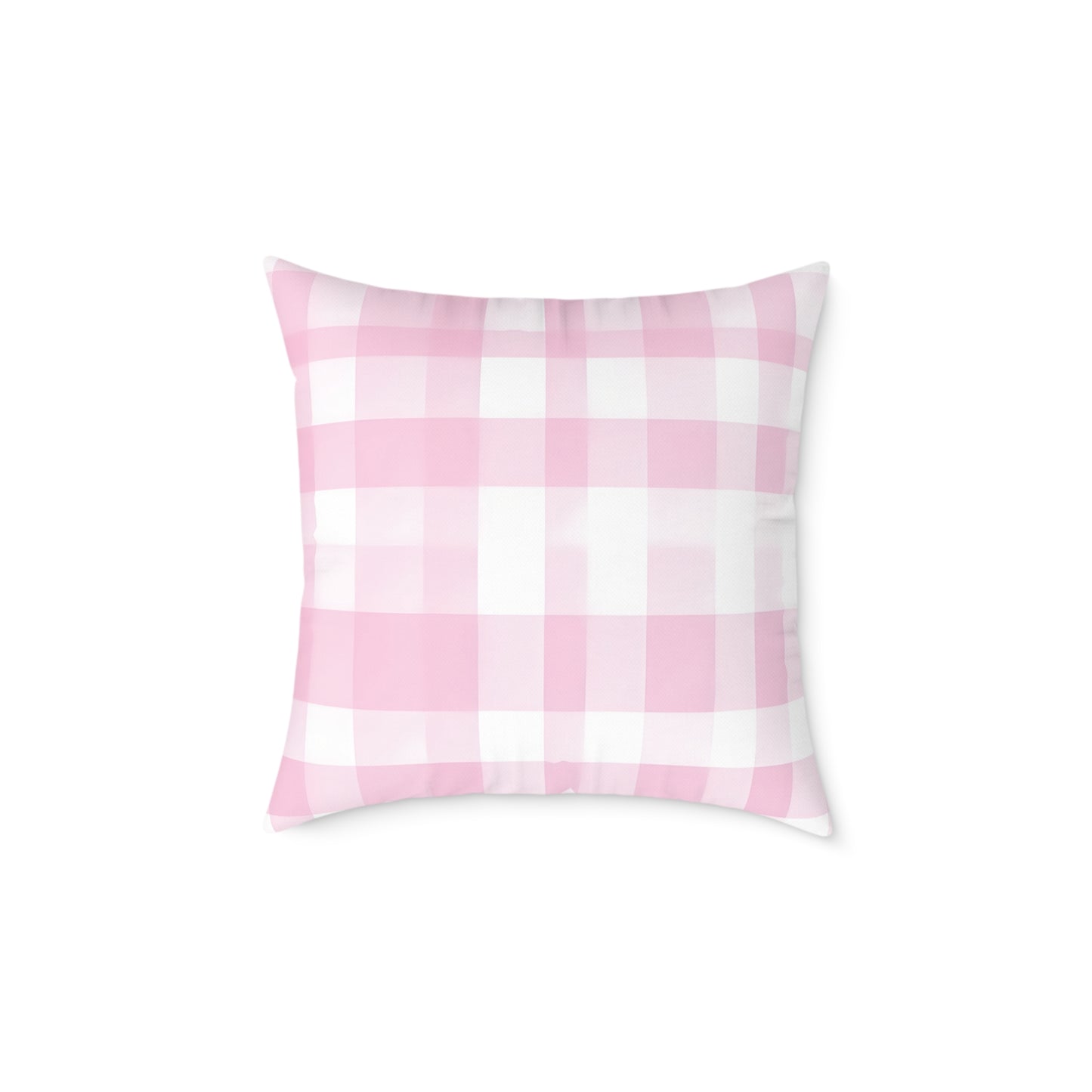 Blush Check Charm Cushion