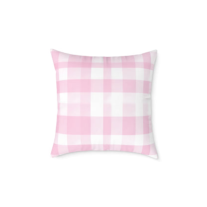 Blush Check Charm Cushion