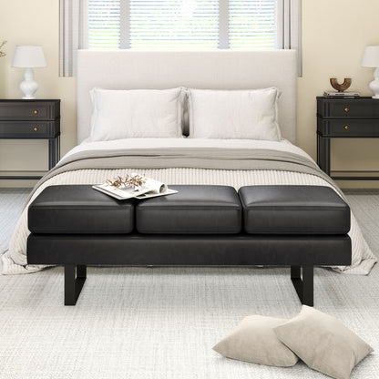 Waiting Room Bench Seating with 3 Seats and Metal Frame Leg