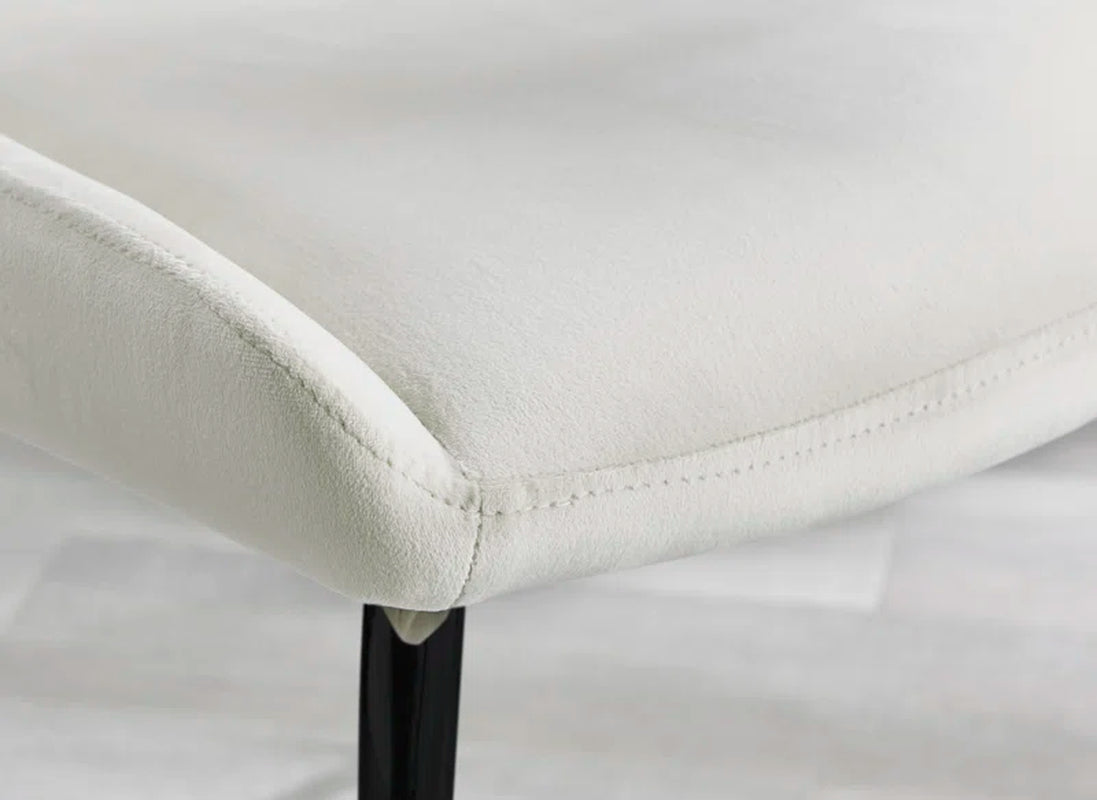 Eubanks White Marble Effect Melamine round 80Cm Dining Table and Chairs - 2 Velvet Dining Chairs