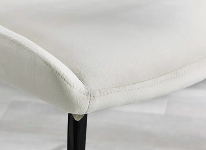 Eubanks White Marble Effect Melamine round 80Cm Dining Table and Chairs - 2 Velvet Dining Chairs