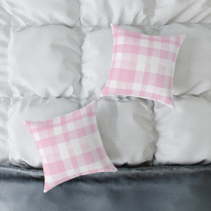 Blush Check Charm Cushion