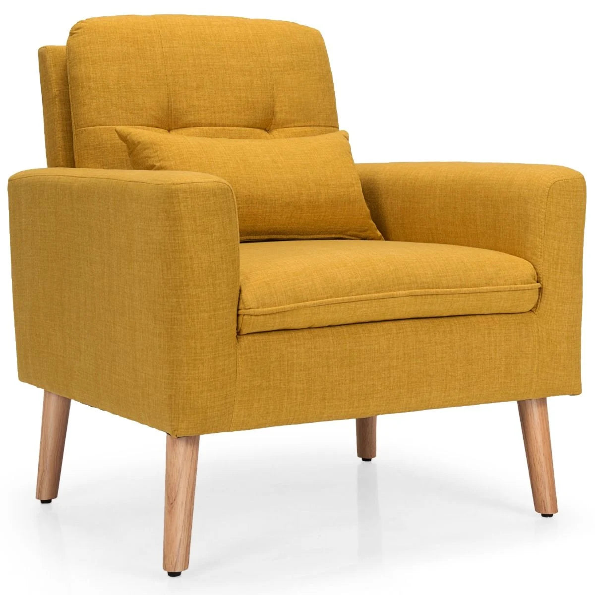 Modern Accent Chair with Lumbar Pillow