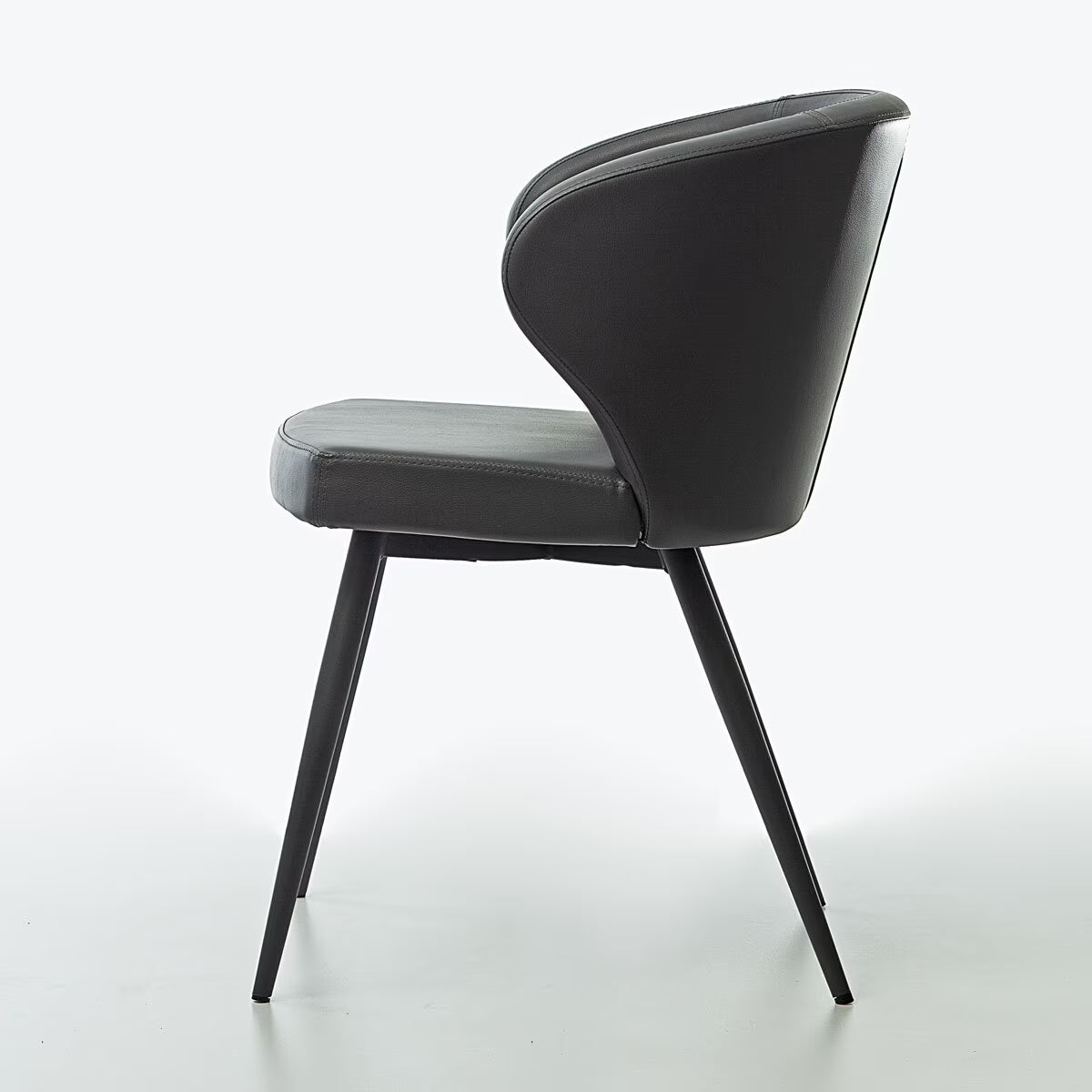 Doris Grey Faux Leather Dining Chair