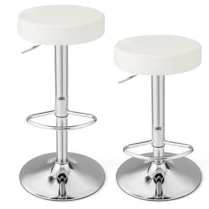 Height-Adjustable Bar Stool Set of 2 with Footrest
