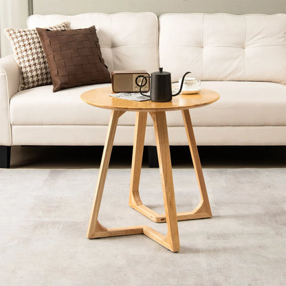 24" round Coffee Table with V-Shaped Legs for Lamps