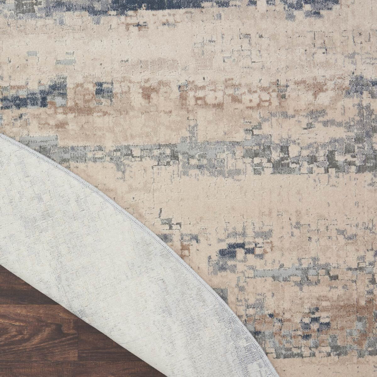 Rustic Textures Rustic Beige & Grey Circle Rug, 160Cm