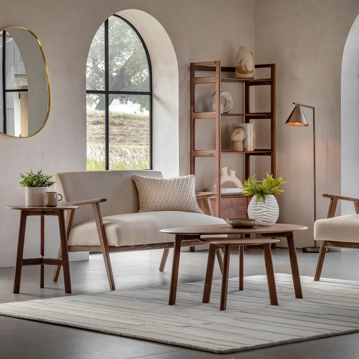 Neyland Natural Linen 2 Seater Sofa