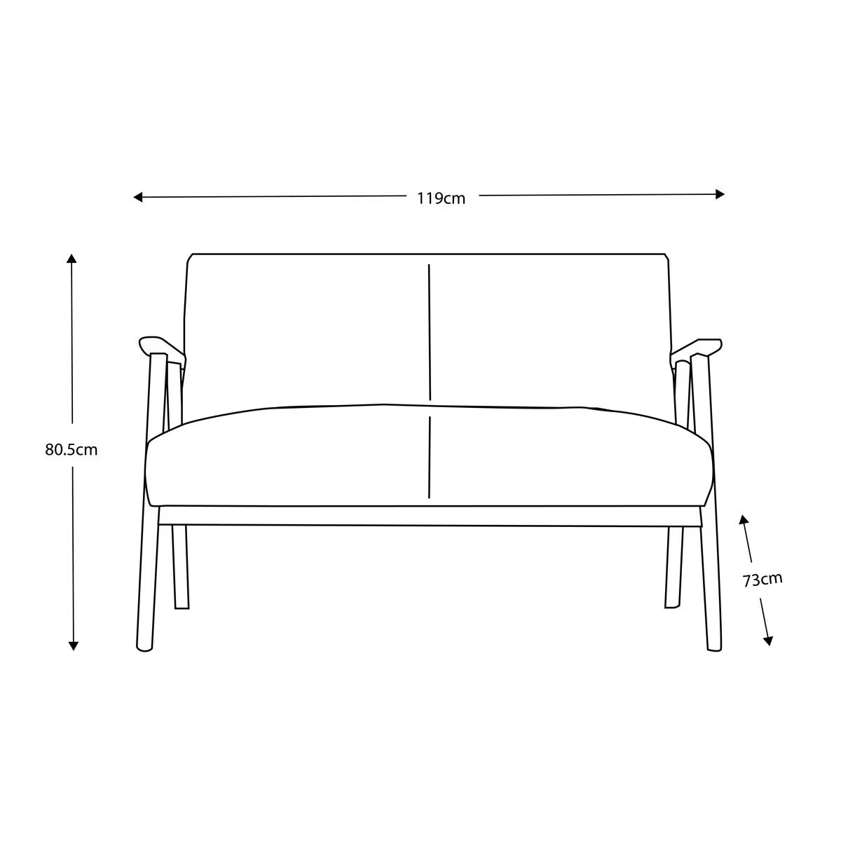 Neyland Natural Linen 2 Seater Sofa