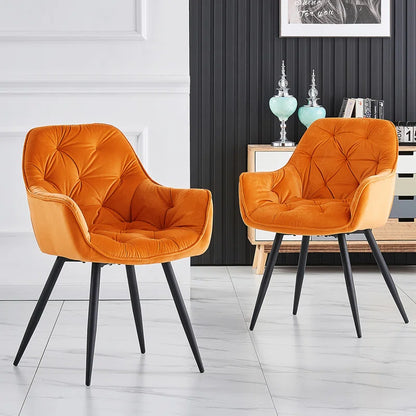 Velvet Upholstered Armchair Runge