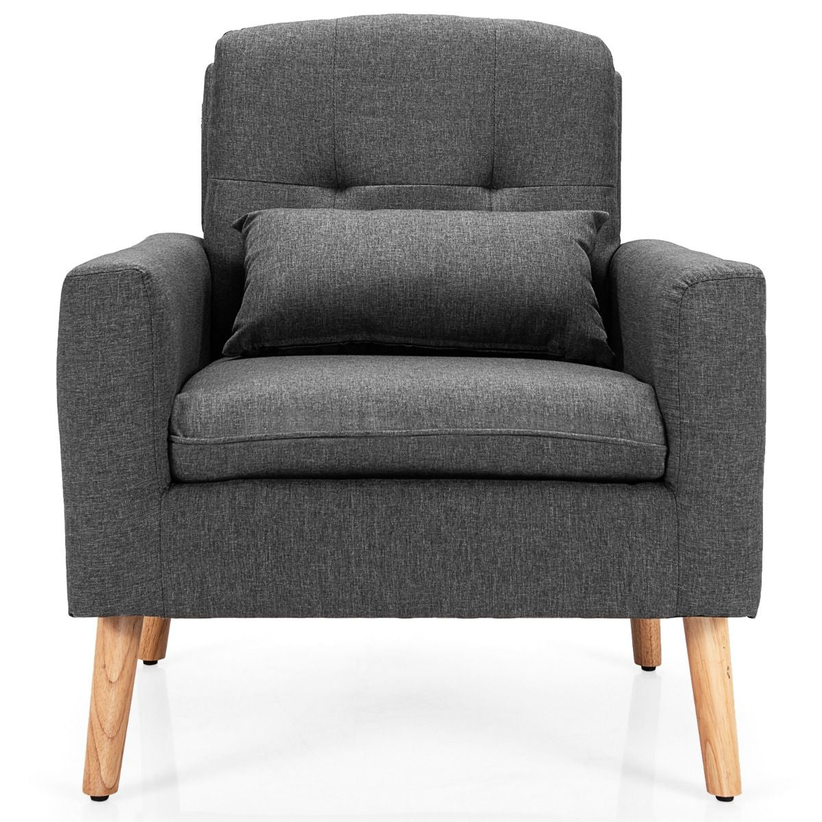 Modern Accent Chair with Lumbar Pillow