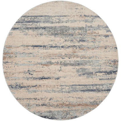 Rustic Textures Rustic Beige & Grey Circle Rug, 160Cm