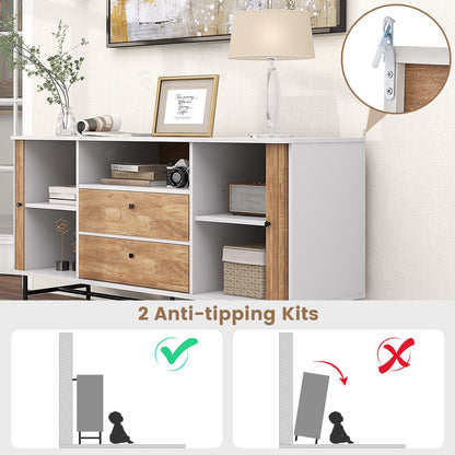 Mid Century Modern Buffet Sideboard Coffee Bar Station