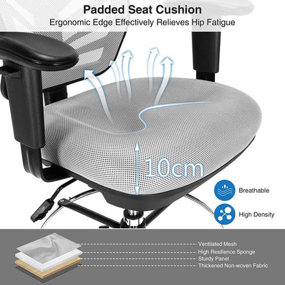 Mesh Drafting Chair with Adjustable Footrest