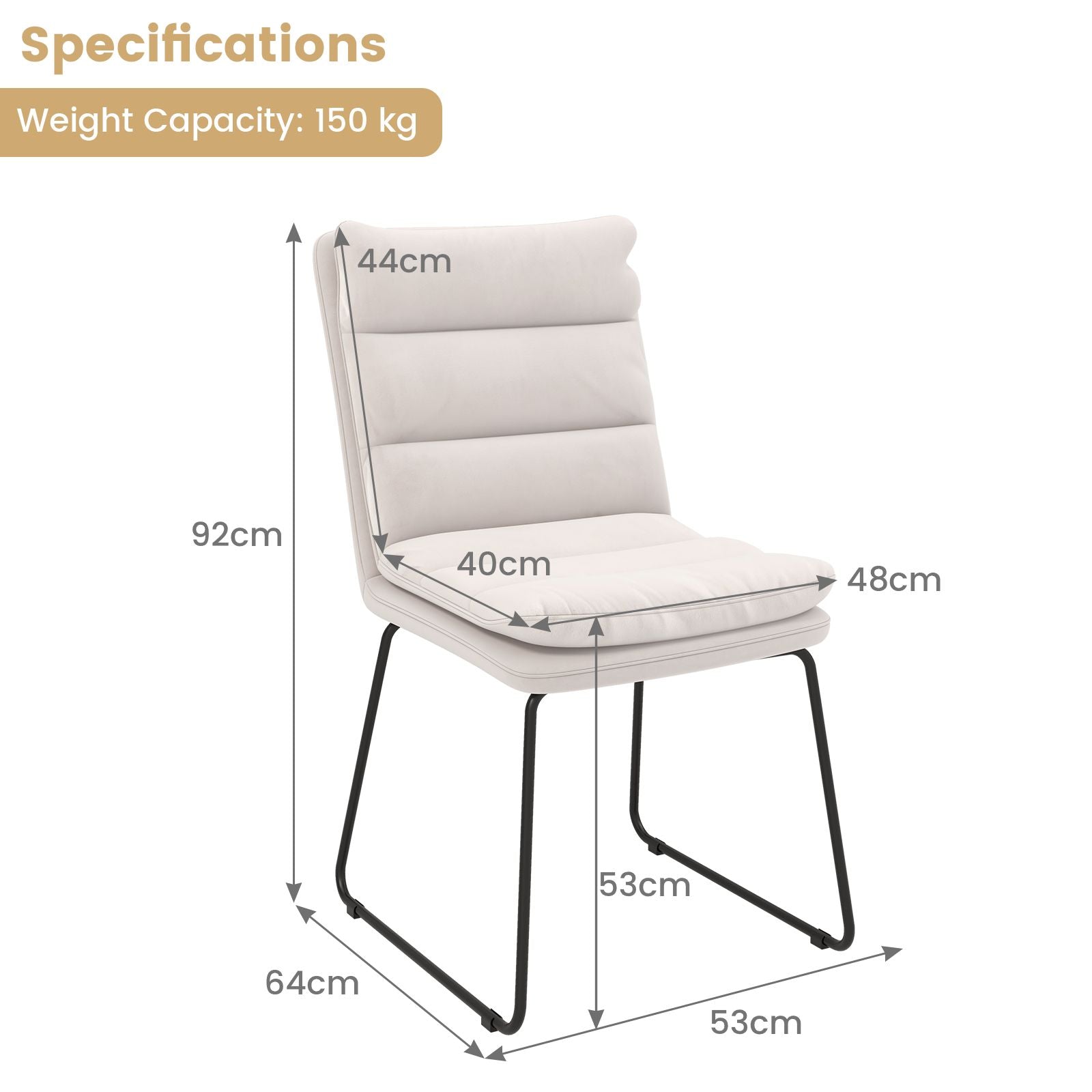 Leisure Chair Upholstered Accent Chair with Wood Heavy-Duty Metal Frame