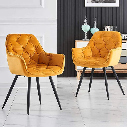 Velvet Upholstered Armchair Runge