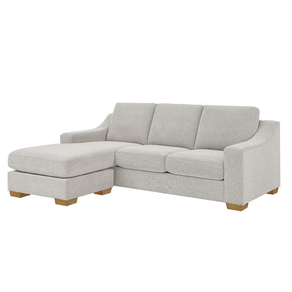 Dillard Grey Fabric Corner Sofa with Reversible Chaise
