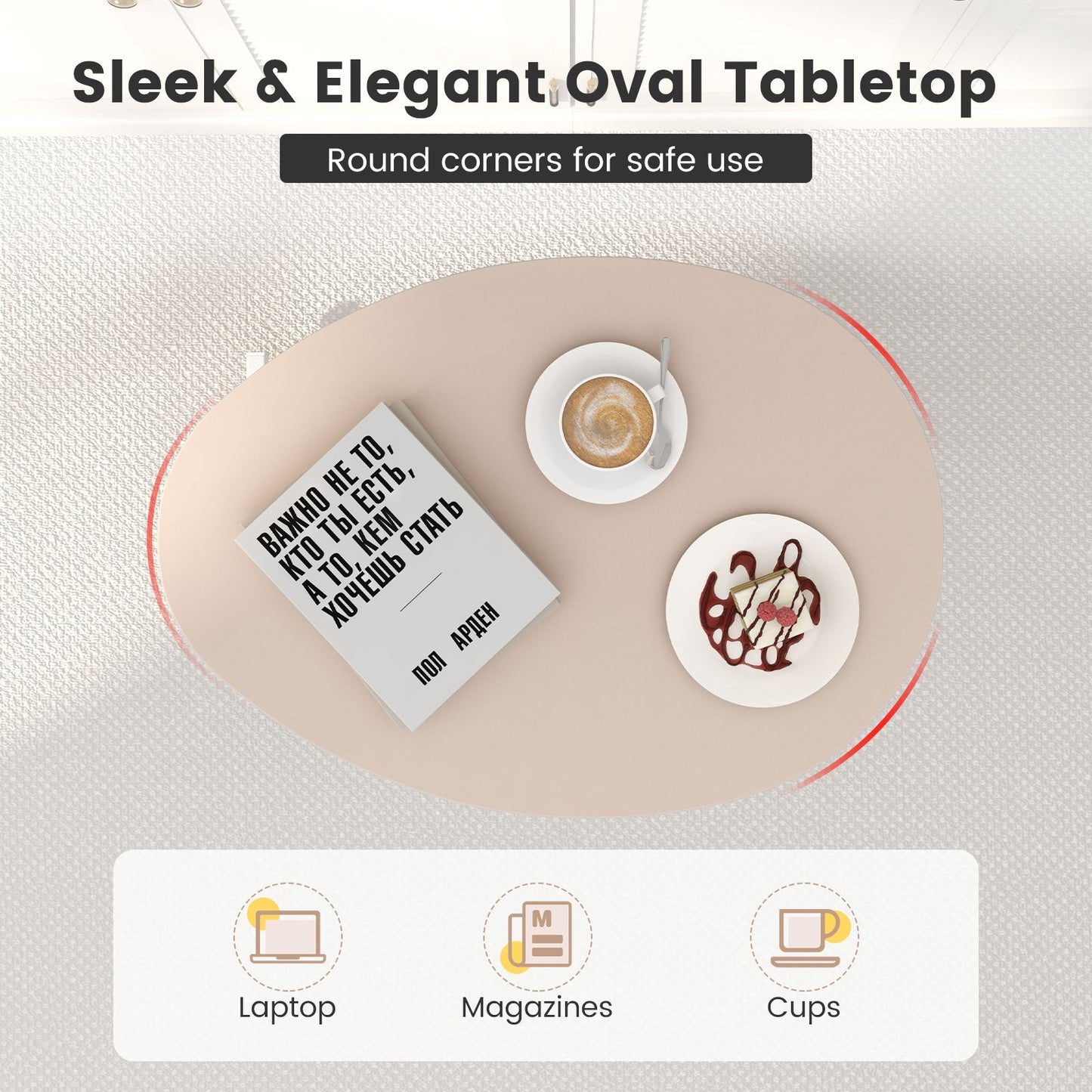 Mobile Standing Desk with Pneumatic Lift
