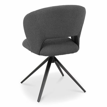 Alisa round Sintered Stone Dining Table + 4 Grey Chairs