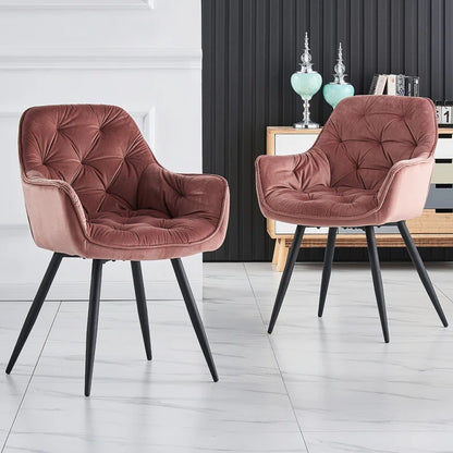 Velvet Upholstered Armchair Runge
