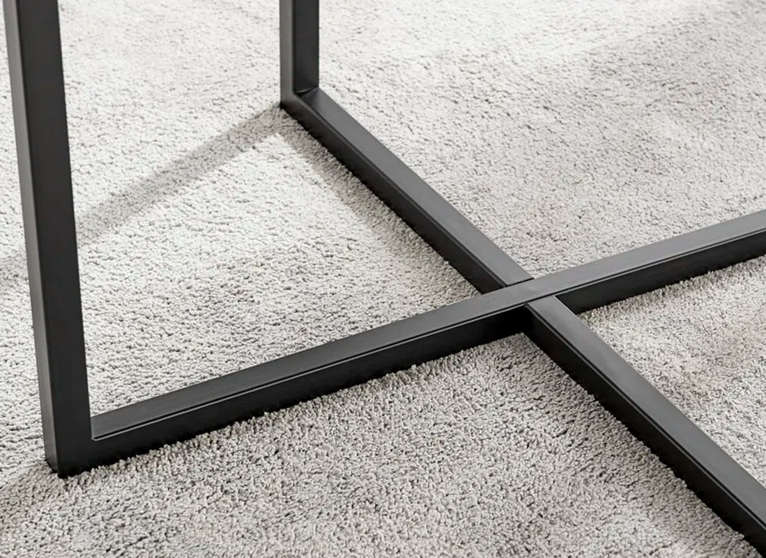 Adler round Dining Table Set with Shelf & 4 Quilted Faux Leather Dining Chairs