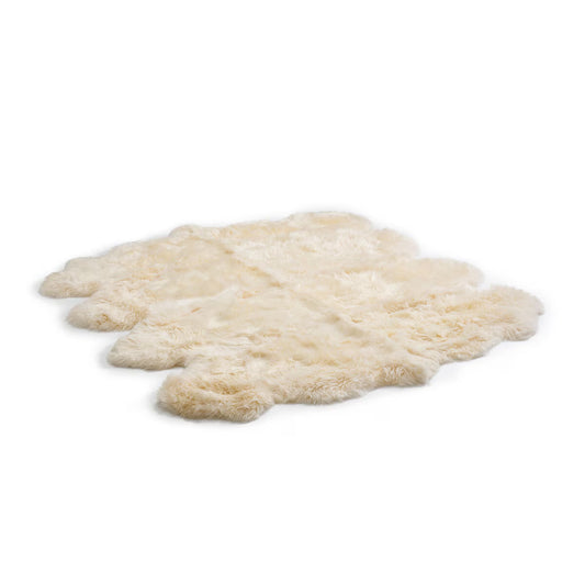 Longwool 100% Sheepskin Octo Rug, Champagne