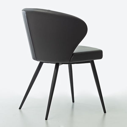 Doris Grey Faux Leather Dining Chair
