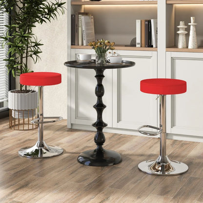 Height-Adjustable Bar Stool Set of 2 with Footrest