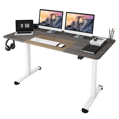 Height Adjustable Home Office Computer Desk with Headphone Hook