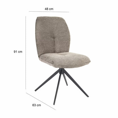 Cavella round Ceramic Extending Dining Table + 4 Beige Chairs