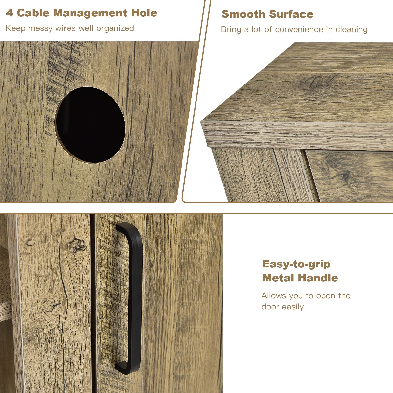TV Stand for 65-Inch Tvs with Storage Cabinets and Adjustable Shelves