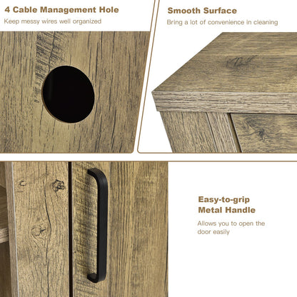 TV Stand for 65-Inch Tvs with Storage Cabinets and Adjustable Shelves