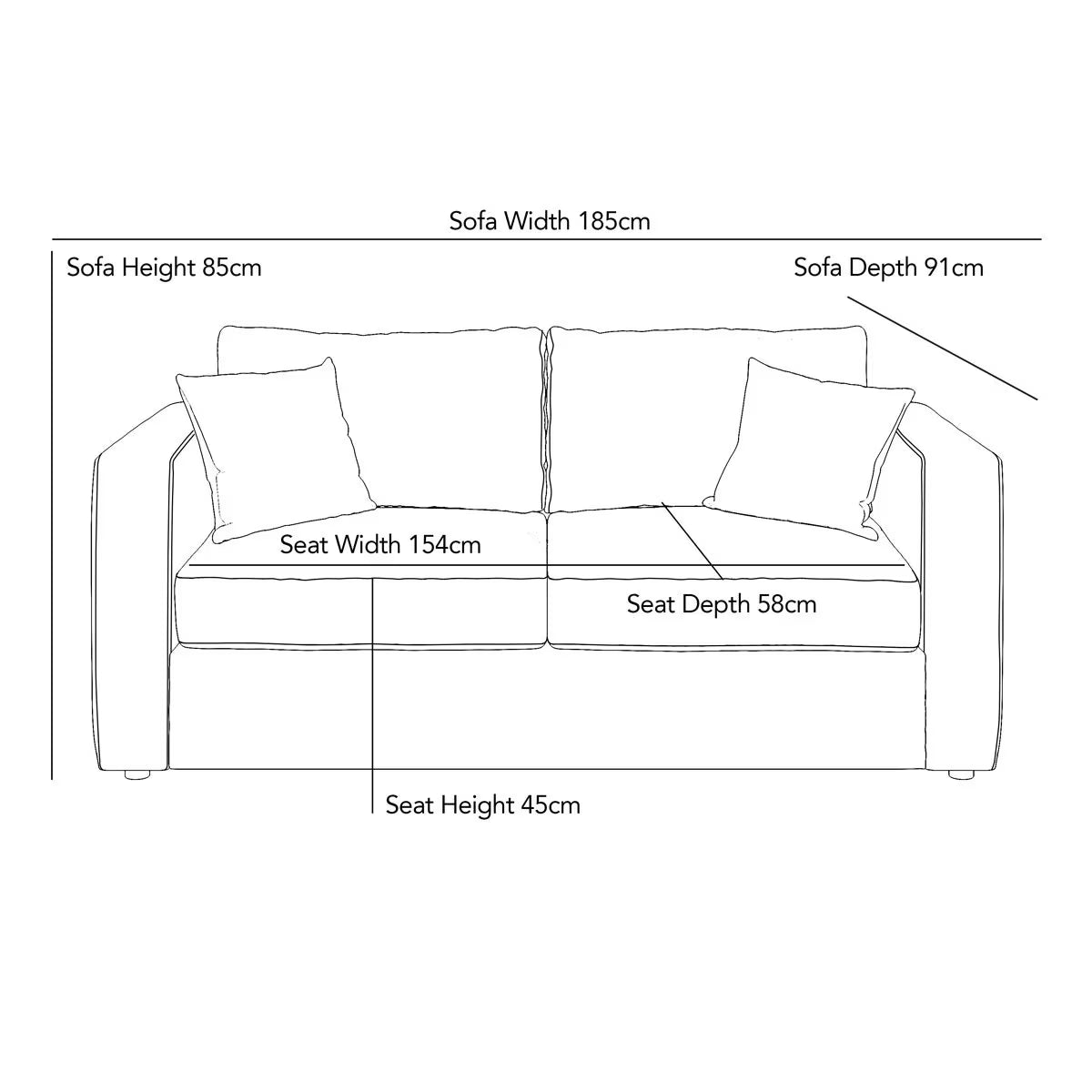 Oxford Grey Fabric Sofa Bed