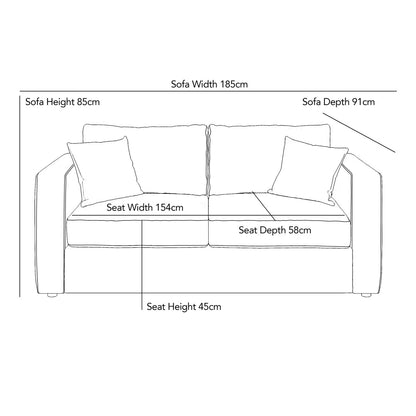 Oxford Grey Fabric Sofa Bed